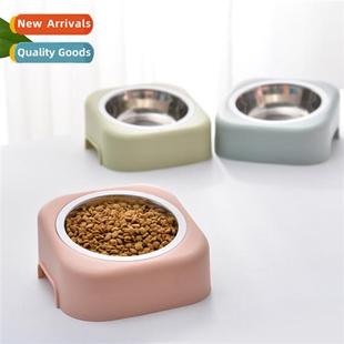 pet bowl canine Slanting universal steel cat dog stainless