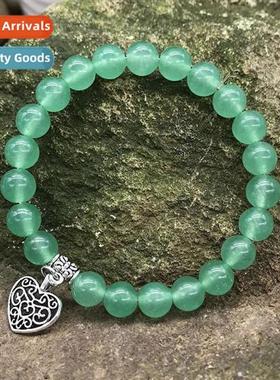 Amethyst Onyx Green Dgling Bracelet 8mm Pink Crystal Ste Hea