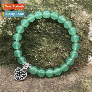 Amethyst Onyx Green Dgling Bracelet 8mm Pink Crystal Ste Hea