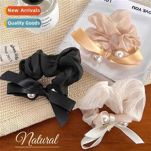 pearl bow large Small circle style intestine headb perfume