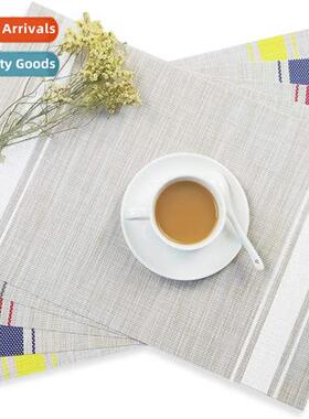 Linen vertical pattern Teslin dinner mat table mat western d