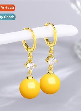 Ethnic style retro imati beeswax earrings female chalcedy im