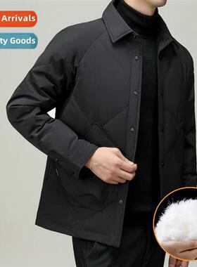 Mens down jacket fall and winter dad ined 2023 new cadres in