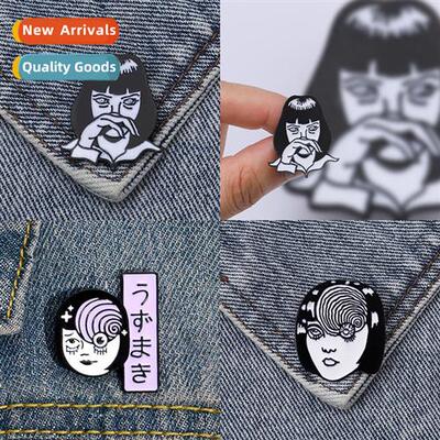 Mia Wallace enameled oil drip punk cowboy pin movie characte