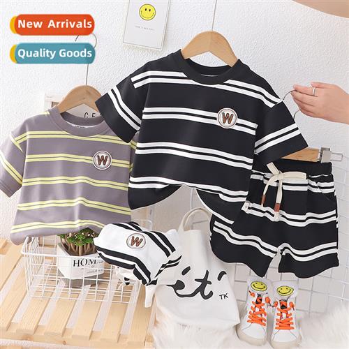 Childrens summer su 2023 new n summer small boys casual stri