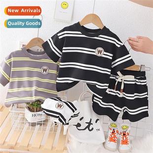 2023 new casual summer stri boys small Childrens