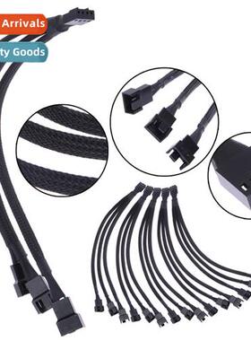 Desktop CPU 4PIN PWM 1 in 3 Adaptor Cable Snakeskin Cable 30