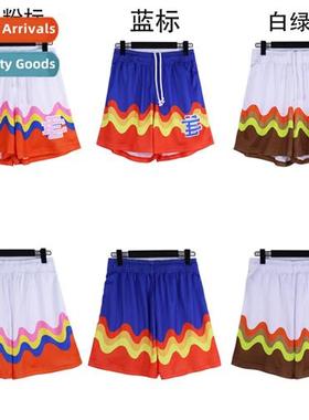 Spring  summer new tide ee wave print casual sports drawstri