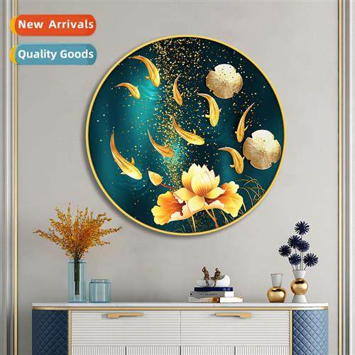 Diamd painting new DIY nine fish figure koi full  round diam