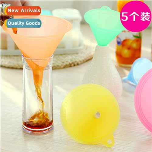 A1622 Cy Color Plastic Funnel 5pcs Kchen Utily Sauce Funnel