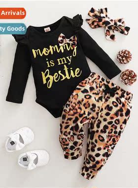 Girls Spring  Autumn 2021 new n letters printed lg-sleeved t