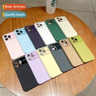 适用iPhone 15promax liquid silicone large window 14 phone ca