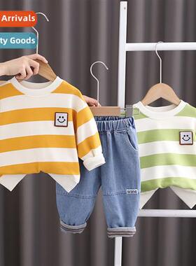 Childrens clothing boys fall su sweater two- set 2023 baby s