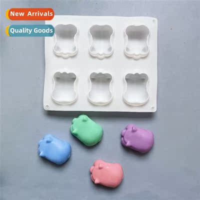 Silice 6 cnected pig plate chocolate mold DIY cake, ice cube