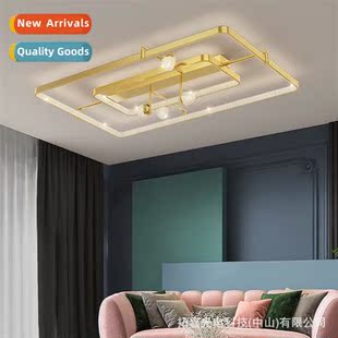 Ceiling lamp living room simple modern atmosphere copper lig