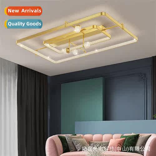 Ceiling lamp living room simple modern atmosphere copper lig