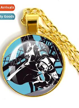 Anime Necklace Delicate Crystal Glass Art Pendant Dazai Osam