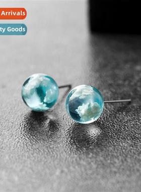ETSY Blue sky whe clouds Mori transparent ball resin luminou