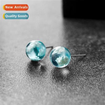 ETSY Blue sky whe clouds Mori transparent ball resin luminou