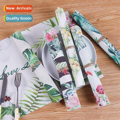 Scinavian fresh plant PVC western dinner mat Creative dining