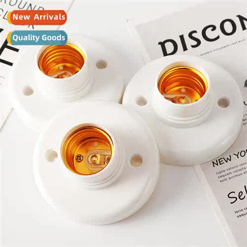 Round surface mounted screw energy saving lamp holder flush