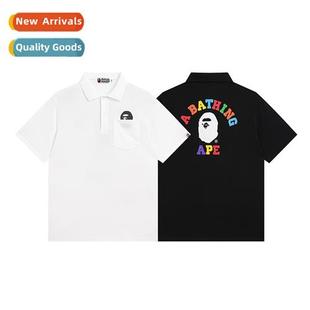 Head Colorful Mens Tide Casua Carto Ape Logo Japanese Letter