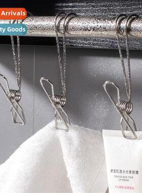 Stainless Steel Clip Hook Kchen Bathroom Towel Hanging Metal