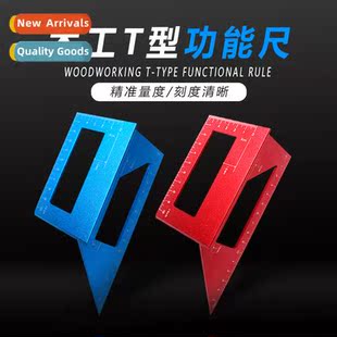 Woodworking T-type scribing gauge multifunctial angle ruler