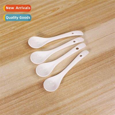 Set  4 Ceramic Cfee Spo Stirring Spo Small Porcelain Spo Sma