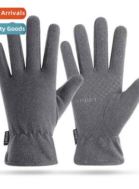 Warm gloves de velvet fabric fall and winter riding n-slip c