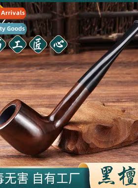 Lg Portable Solid Wood Old Style Hammer Pipe Removable Filte