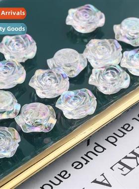 Hmade beads diy material illusi transparent roses rose beads