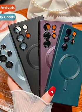 适用Samsung S24Ultra Liquid Metal Paint Magnetic Phone Case