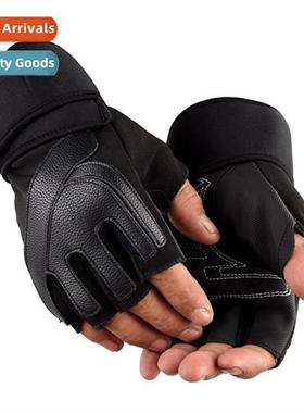 Fness gloves half finger male weightlifting h guard dumbbell