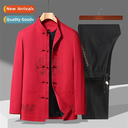 Spring and Autumn Tang Clos Mens Middle-aged and Older Peopl