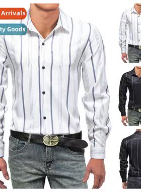 2022 Spring and Autumn Mens Shirts Business Mens Shirts Drap