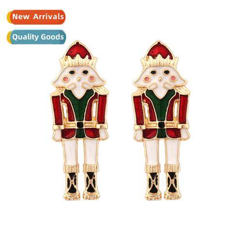 Persalized    retro alloy oil drop Nutcracker earrings fashi
