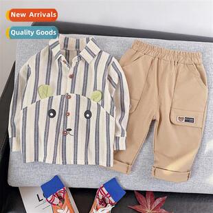 Boys shirt su spring 2022 new childrens shirts fall clothing