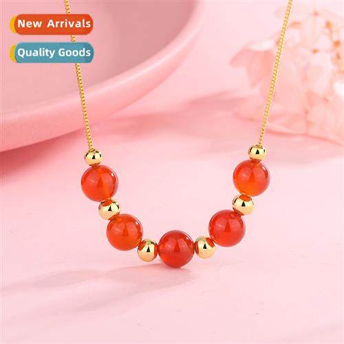 New ethnic style retro necklace natural red, green, blue, ye