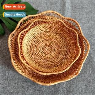 Vietnam rattan wicker storage baskets household fru tray liv