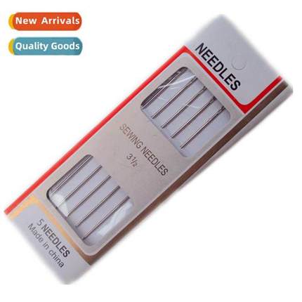 H-stched quilts wh lg needles. Old people. Sewing.