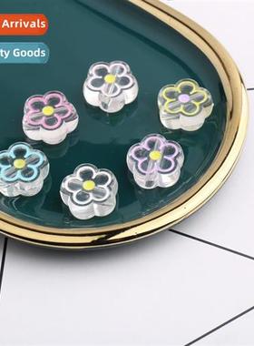 Five leaves small flowers drop oil acrylic beads diy hmade b