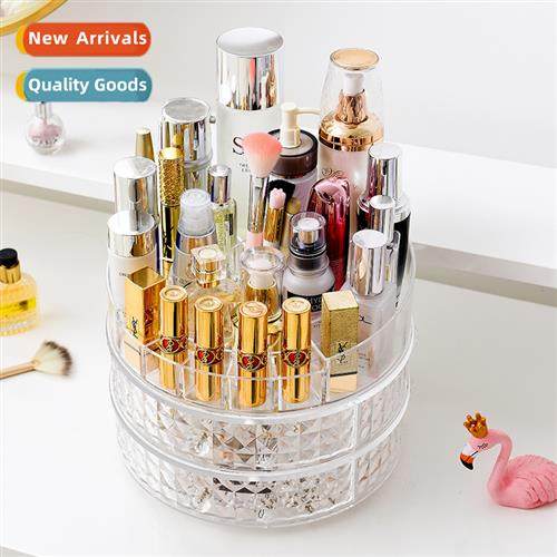 Diamd pattern plastic rotating makeup box drawer creative de