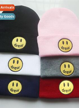 Mens  womens fall  winter smiley face hip-hop hat drew embro