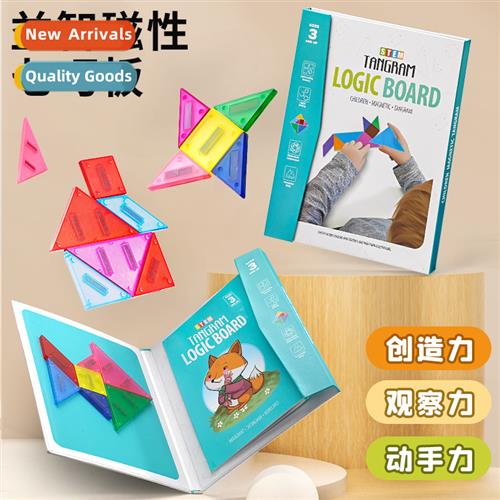 Magnetic jigsaw puzzle three-dimensial tangrams first grade