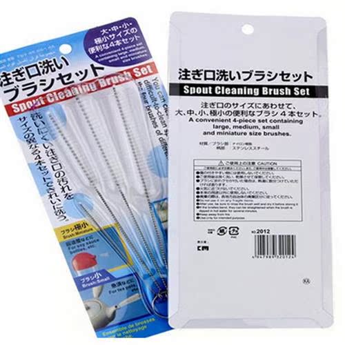 Fine Bottle Mouth Cleaning Brush 4P Cup Brush Set Spout Brus