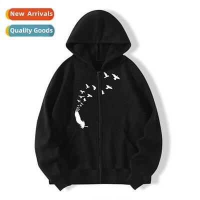 2022 High Set Hip Hop Oversize Fear Lg Sleeve Zipper Sweatsh