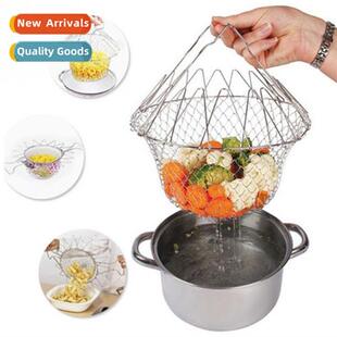 Stainless Steel Expable Folding Basket Frying Basket Fries D