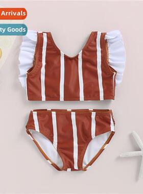 Girls Bikini Swimsu 2020  Spring  Autumn New Sleeveless Midd