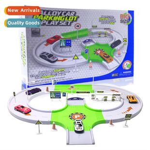 Large track parking lot toys wh alloy skating car toy set f